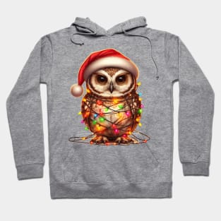 Owl Wrapped In Christmas Lights Hoodie